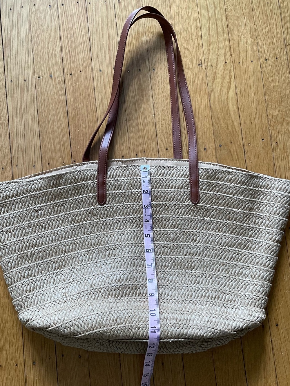 Gap straw tote bag in natural, NWOT - Picture 4 of 6